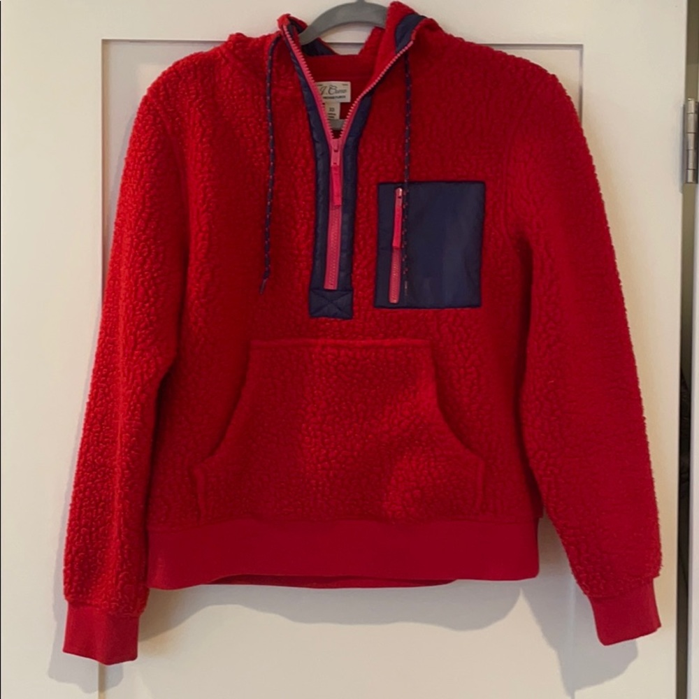 JCrew PolarTec Half-Zip Fleece Hoodie Pullover